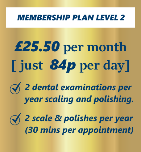 Duffield Dental Practice - Membership Plan Level 2 Pricing